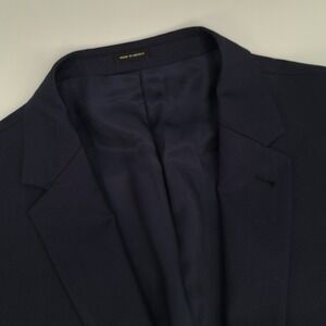 Joseph Abboud Blazer Mens 54L 100% Wool Navy Blue Solid 2-Button Sport Coat